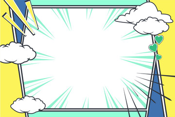 Energetic Blank Comic Panel Layout for Print and Digital Media