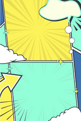 Creative Comic Blank Background for Learning Tools and Youth Branding