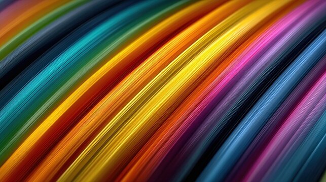 Colorful, swirling array of diagonal lines, arranged in a mesmerizing pattern