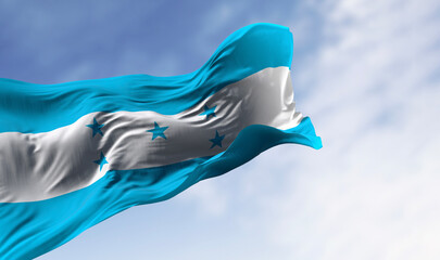 Honduran national flag waving