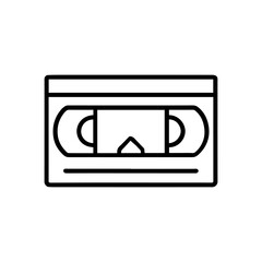 line icon video cassette vector on white background
Vector line icon on white background