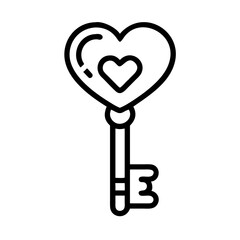 Heart shaped antique metal object with smaller heart inside for love and access concept design element