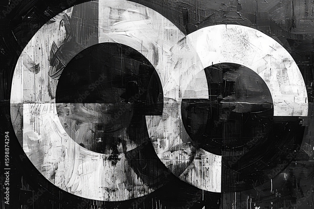 Aufkleber this artwork captivates with its abstract linear patterns in grayscale offering a contemporary aesth