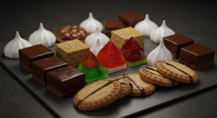 Assorted sweets on a platter