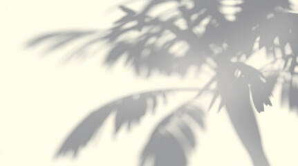 Abstract shadow palm tree on wind sunshine background