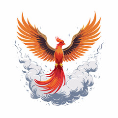 Obraz premium Phoenix rising from ashes, a powerful metaphor for emotional resilience and rebirth through adversity.