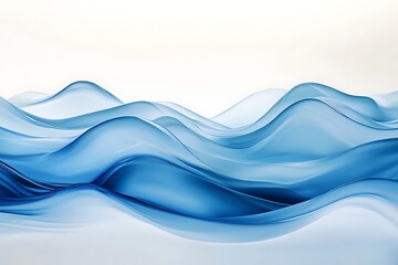 Abstract Blue Waves Background with Modern Design and Artistic Flair
