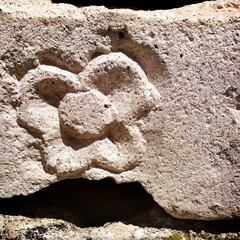 Exterior close up detail of the Ephesus ruins Turkey