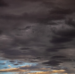 Fototapeta premium storm clouds at sunset