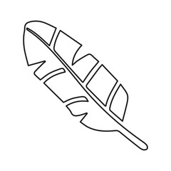 Banana leaf line icon