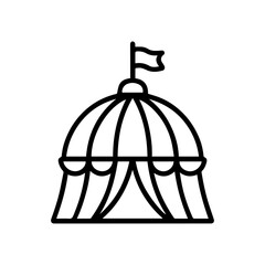 line icon circus dome vector on white background
Vector line icon on white background