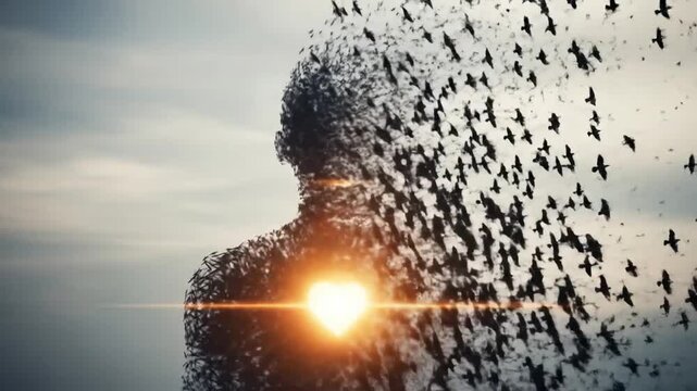 Concept of freedom, loss, and letting go of the soul.	