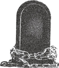 Tombstone y2k retro stipple art cemetery brutalist halftone vector png transparent, horror 2000s photocopy effect tattoo aesthetic