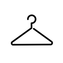 hanger isolated on white background. The hanger icon. Coat rack symbol. Flat Vector illustration 10 eps.