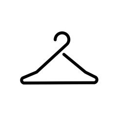 hanger isolated on white background. The hanger icon. Coat rack symbol. Flat Vector illustration 10 eps.