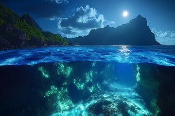 River Meets Sea Landscape in Serene Coastal Environment