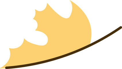 Abstract Leaf with Curved Line