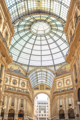 Obraz premium Hermosa fotografía tomada en la galería de Vittoriano Emanuelle ll en Milán, Italia.
