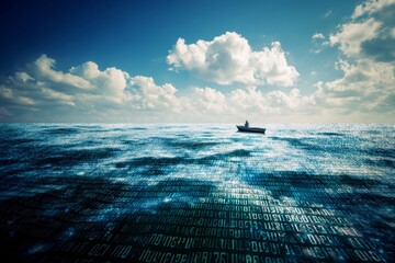 Binary ocean: a lone sailor's journey through the digital realm. Digital unity. Empowering communities: ending online harassment through advocacy. Internet guidelines. Community support.