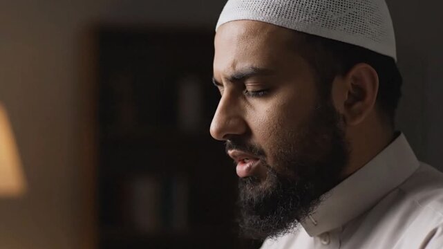 A powerful moment of spiritual connection captured through intimate Quranic recitation