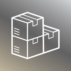 Stacked Boxes Icon – Delivery or Warehouse Storage Symbol