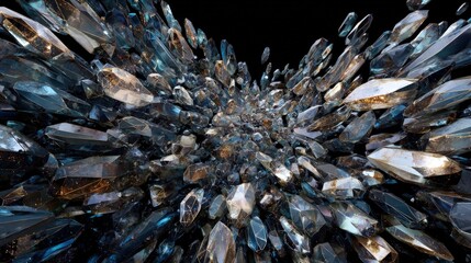 Abstract 3D Crystal Formation Background