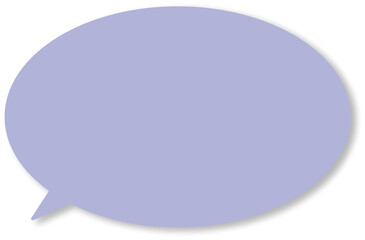 紫磯の楕円形のふきだし。ドロップシャドウがある。