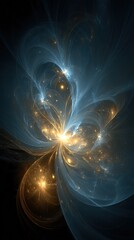 Abstract Glowing Fractal Design