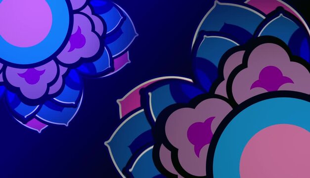 Colorfull spinning dancheong art background