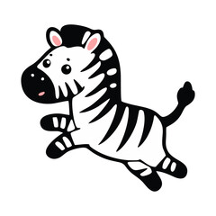 vector illustration zebra animated cartoon style © ArtDesign
