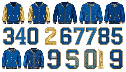 Varsity jackets with numbers