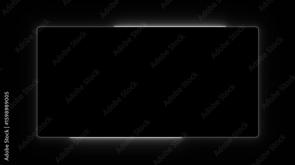 Poster elegant white light tracing rectangle frame loop