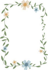 Fototapeta premium Wedding Floral Border with Vines