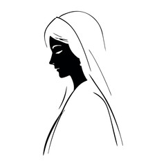 Vector illustration of the Virgin Mary. Our Lady of Guadalupe
