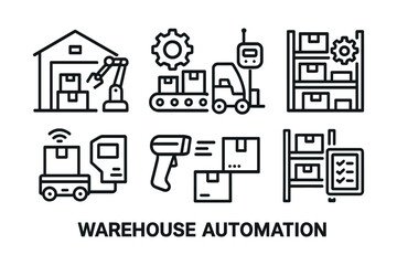 Obraz premium Warehouse automation technology: robots, conveyors, and smart storage solutions
