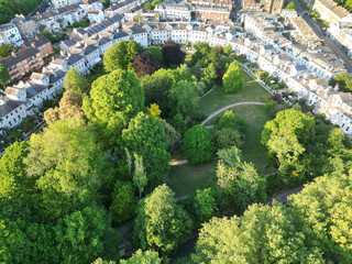 Park Crescent aerial shot over Brighton near The Level Park