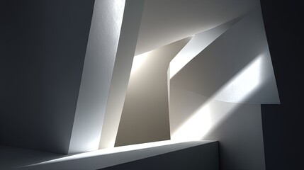 Abstract Geometric Shapes With Dramatic Lighting