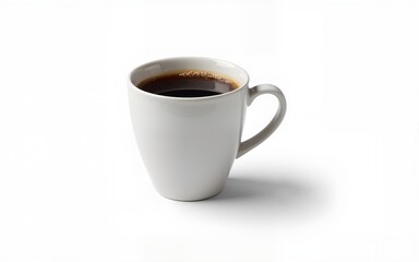 Single coffee cup on white background. High quality