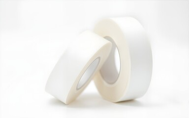 Two rolls of white adhesive tape. High quality