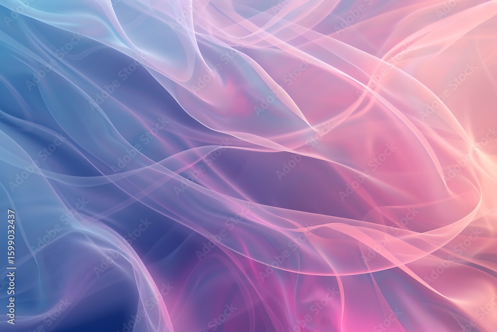 Poster abstract flowing silk background with soft gradient colors, smooth and elegant texture design