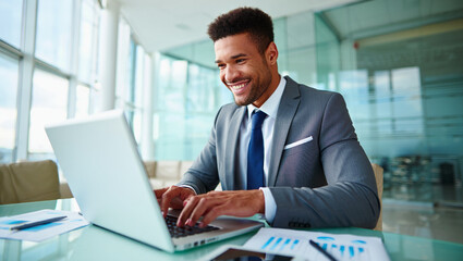 Corporate Business Meeting with Teamwork, Data Analysis and Strategic Planning