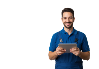 Technician with Tablet: Skilled, Confident, and Tech-Ready
