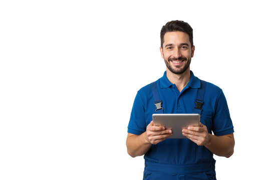 Technician with Tablet: Skilled, Confident, and Tech-Ready