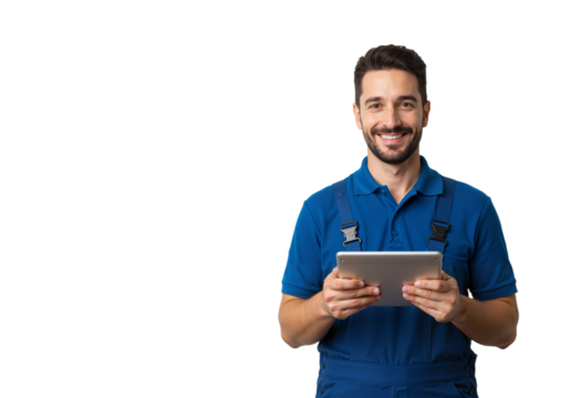 Technician with Tablet: Skilled, Confident, and Tech-Ready