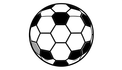 Obraz premium Simple black and white soccer ball