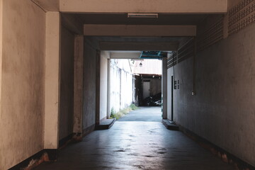 A Serene Passageway in a Bustling Urban Environment Awaits Exploration and Adventure