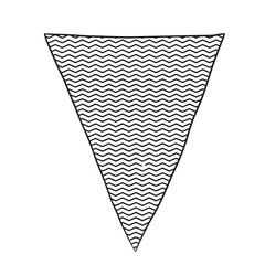 An Artistic Black Wavy Patterned Triangular Banner Graphic for Various Creative Uses