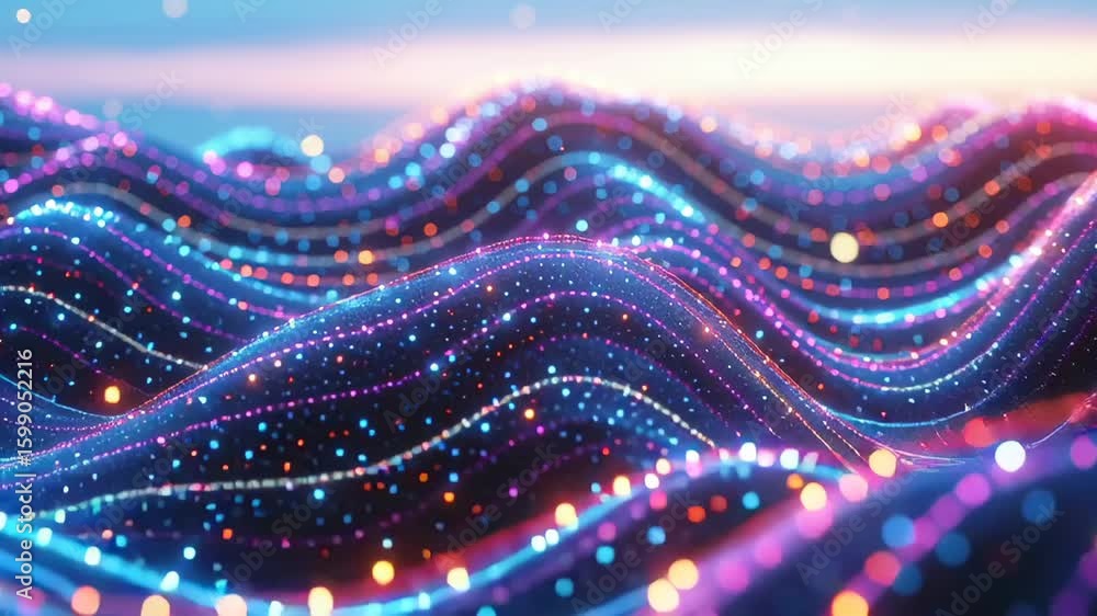 Poster vibrant light waves undulate across the landscape, creating a mesmerizing visual effect during twili