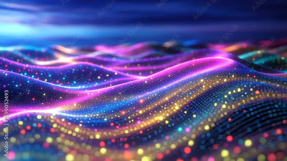 Aufkleber bright waves of light dance across the screen, showcasing a stunning array of colors and patterns th