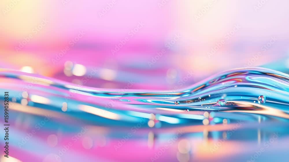 Poster gentle waves create mesmerizing patterns as they reflect vibrant colors from the setting sun on the 